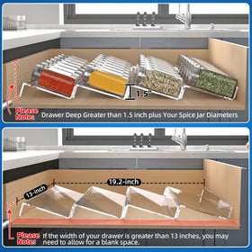 MIUKAA rack features slanted levels for quick spice retrieval during cooking
