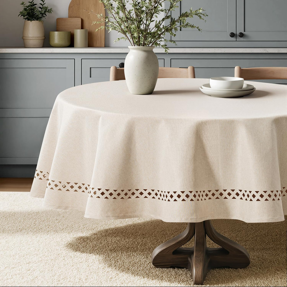 MIULEE faux linen texture provides a soft, elegant feel for everyday meals