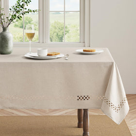 60x120 inch MIULEE tablecloth on a large rectangular table.