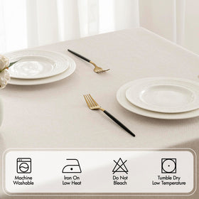 MIULEE tablecloth decorative cutouts detail adds subtle pattern to tables.