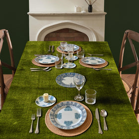 MIULEE velvet tablecloth suited for dining room use to elevate casual meals