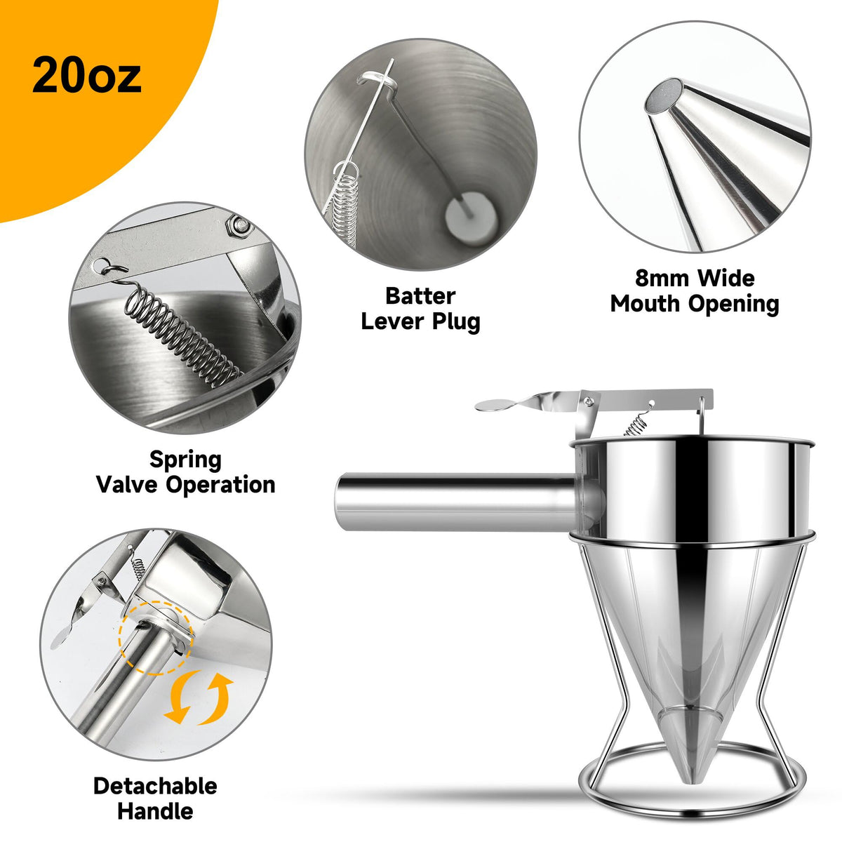 MIUONO EgieMr silicone mouth plug prevents drips for neat portions.