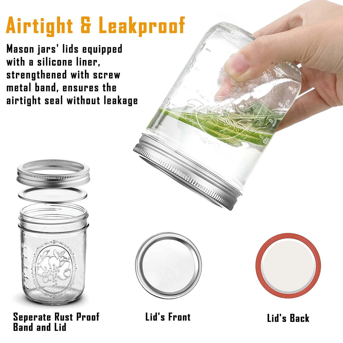 Miuyhji airtight silicone liner lid demonstrates reliable seal for jams and ferments