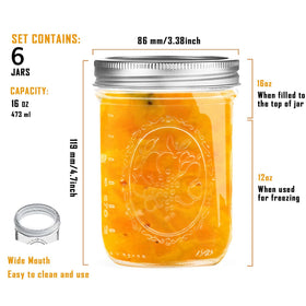 Miuyhji embossed measurement markings for precise filling and batch prep