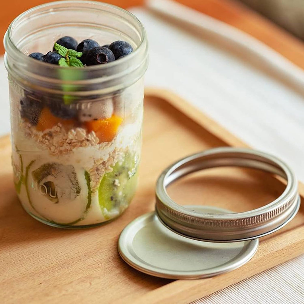 Miuyhji jar ready for jams and pickles, ideal for preserving