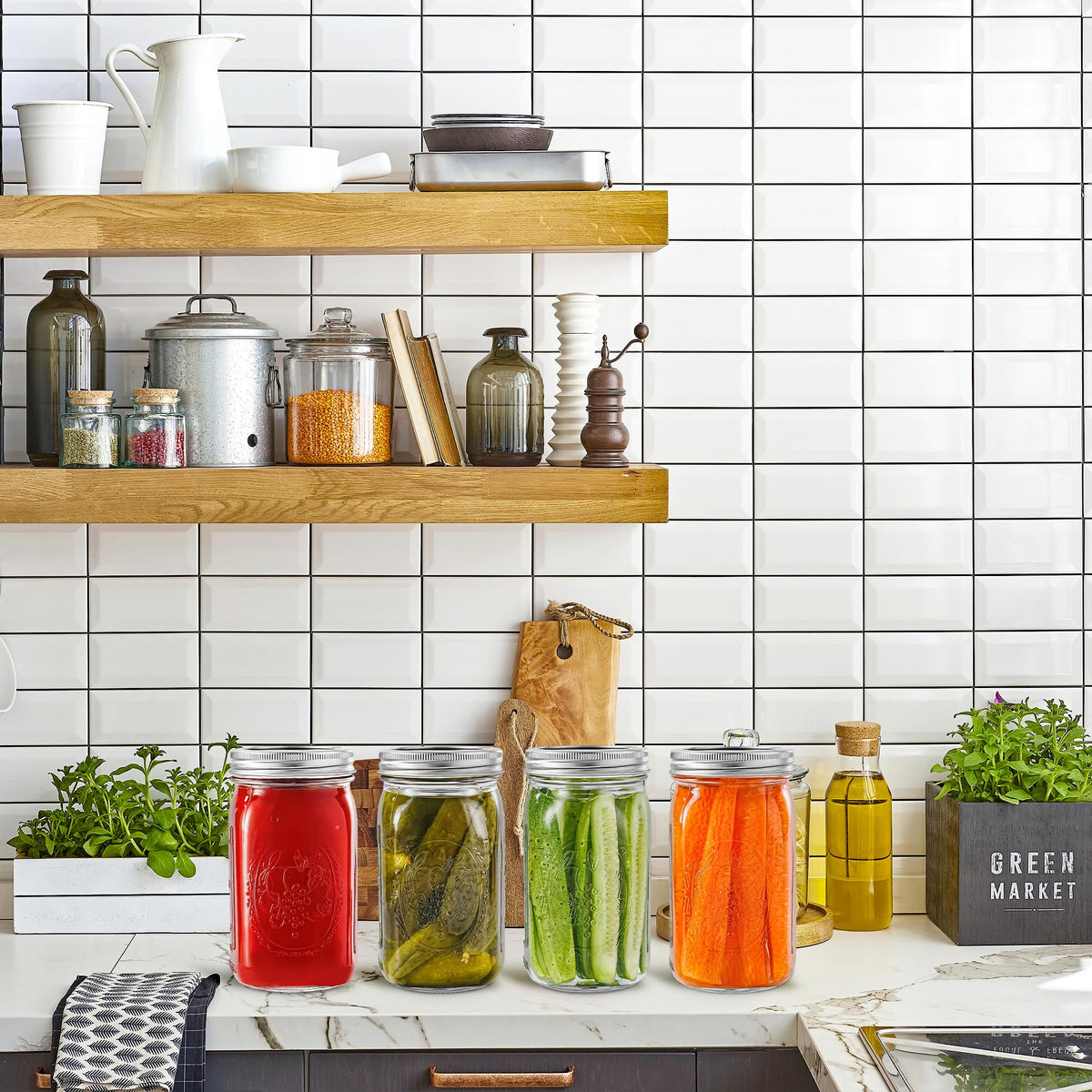Miuyhji kitchen jars double as decor and giftable containers.