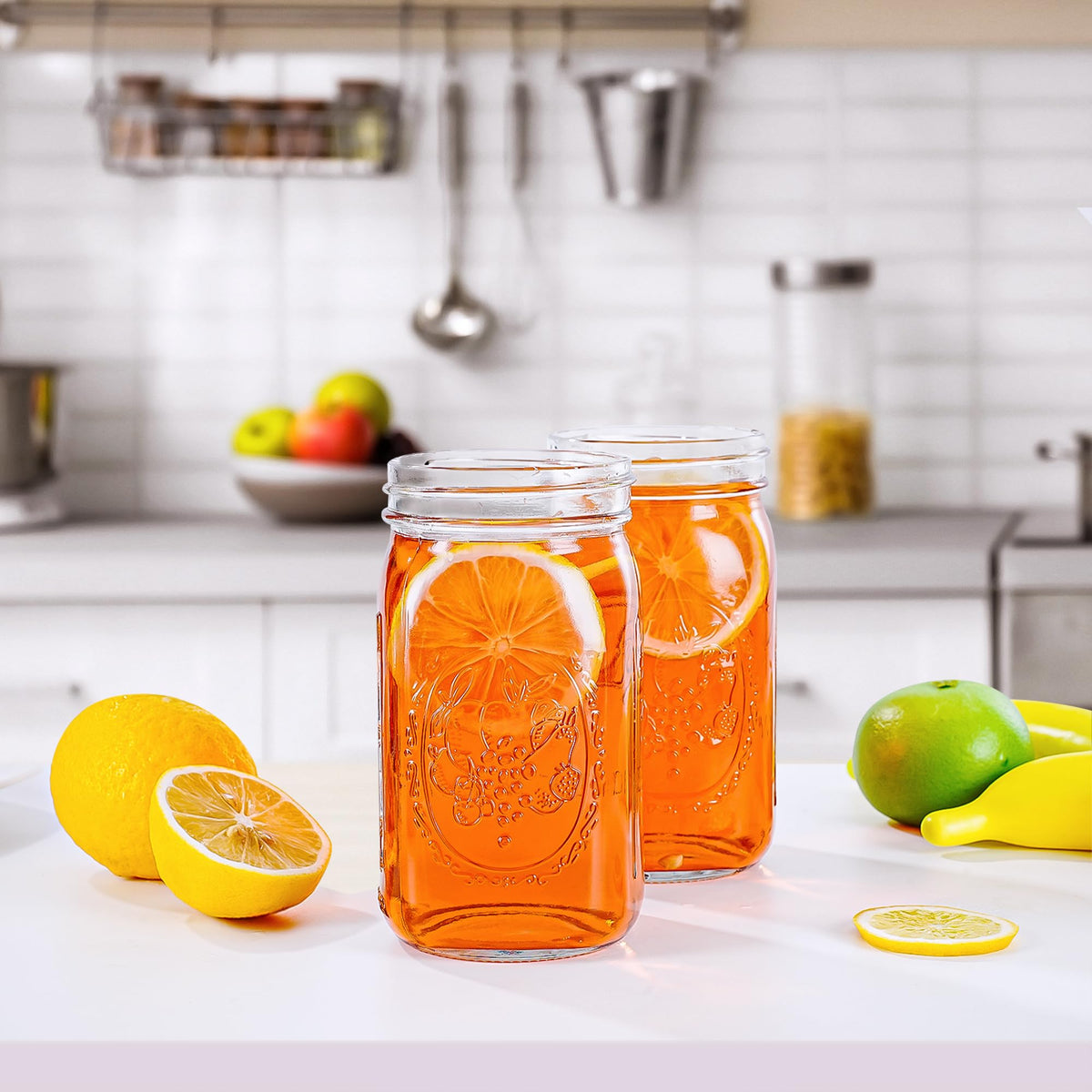 Miuyhji silicone-lined lids seal freshness while storing in fridge.