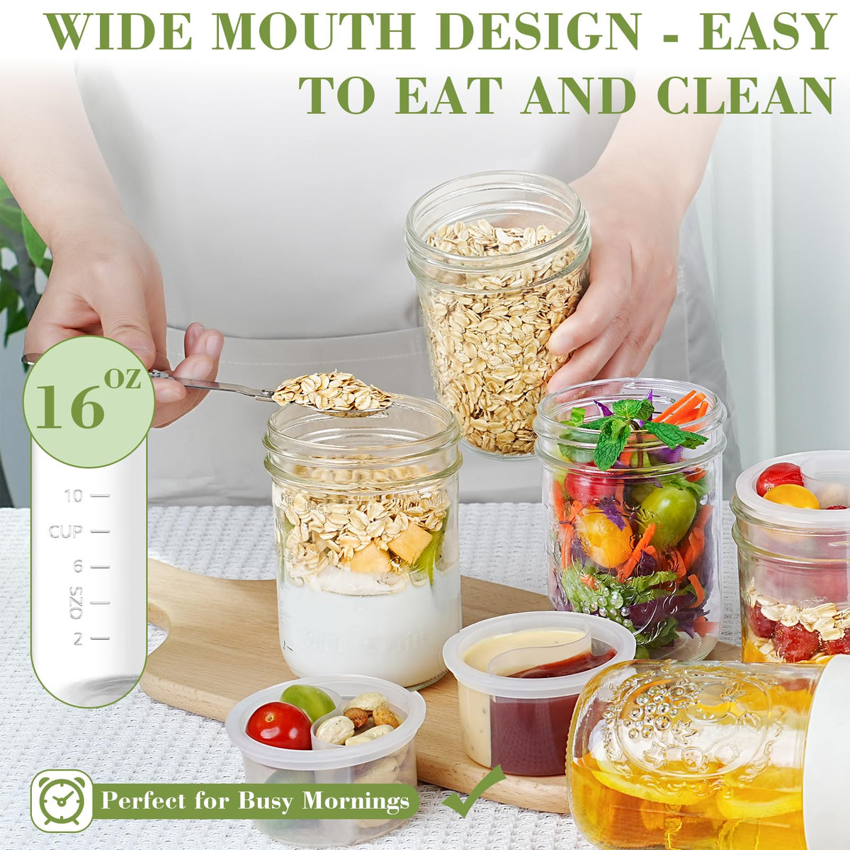 Miuyhji yogurt parfait jar shows layered textures for grab-and-go breakfast
