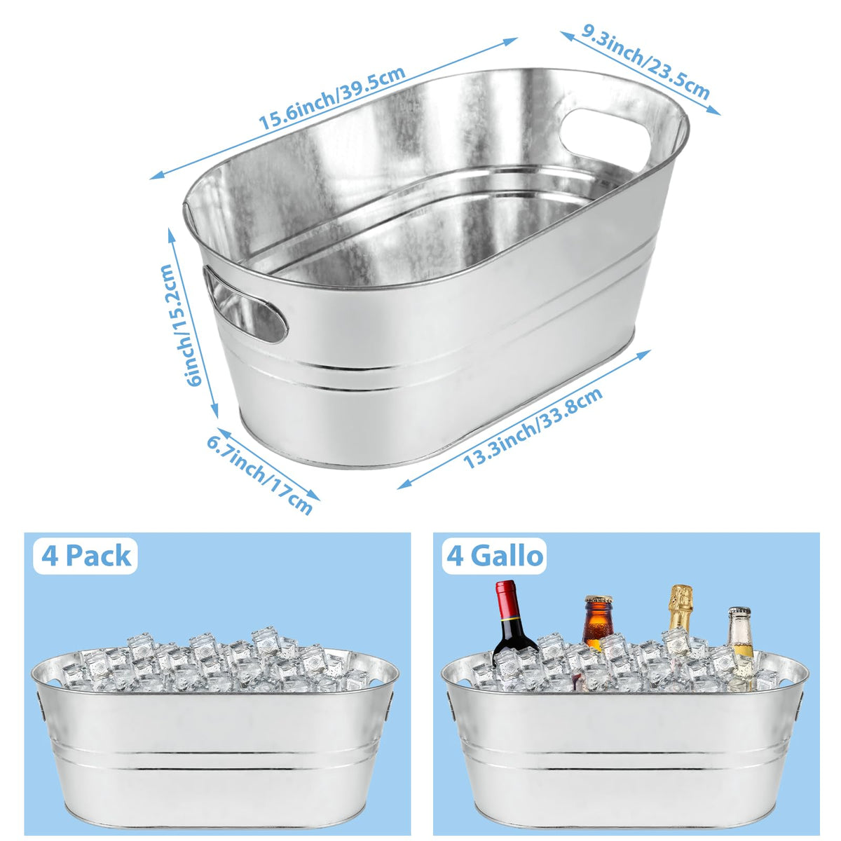 MIVIDE 3.3-gallon capacity ice bucket ready for bottles and drinks.