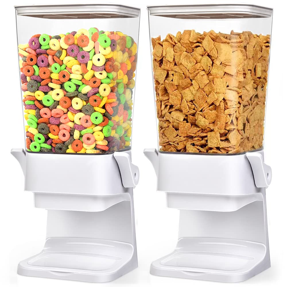Mivvosakuki countertop cereal dispenser 2-pack kept on the counter for easy access