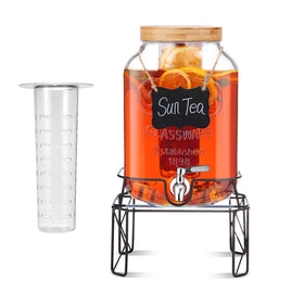 MIWUYI 2-gallon drink dispenser with stand for easy self-service at events