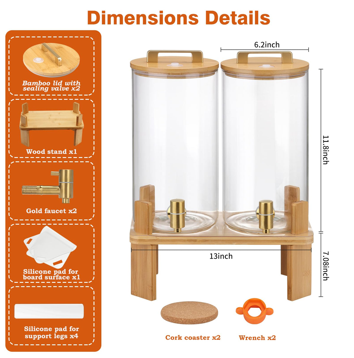 MIWUYI dispenser on wooden stand showing stable party presentation