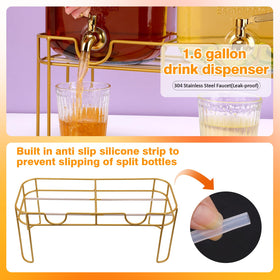 Sealed glass lid helps keep beverages fresh.