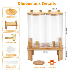 MIWUYI lemonade dispenser with a gold faucet adds a premium touch to events.