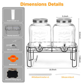 MIWUYI lemonade dispenser with stainless steel spigot for clean pours