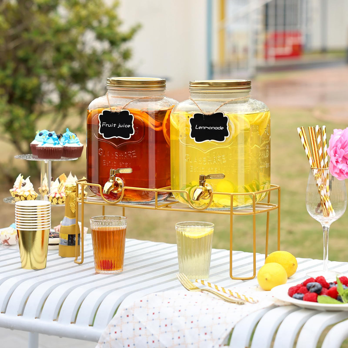 Great for lemonade and iced tea at celebrations.