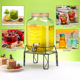 MIWUYI sturdy metal stand elevates the dispenser for convenient access