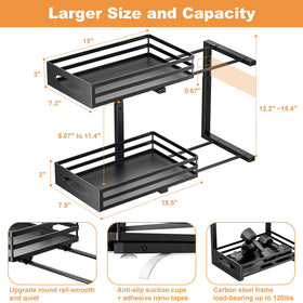 Mixeshop double-sliding design, effortless access to stored goods