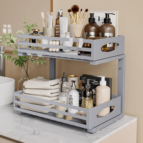 mixeshop easy-installation-under-sink-gray illustrates quick setup with minimal tools