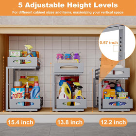 mixeshop smooth-drawer-slides-under-sink-gray highlights effortless installation and operation