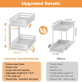 Mixeshop carbon steel organizer offers sturdy, rust-resistant performance.
