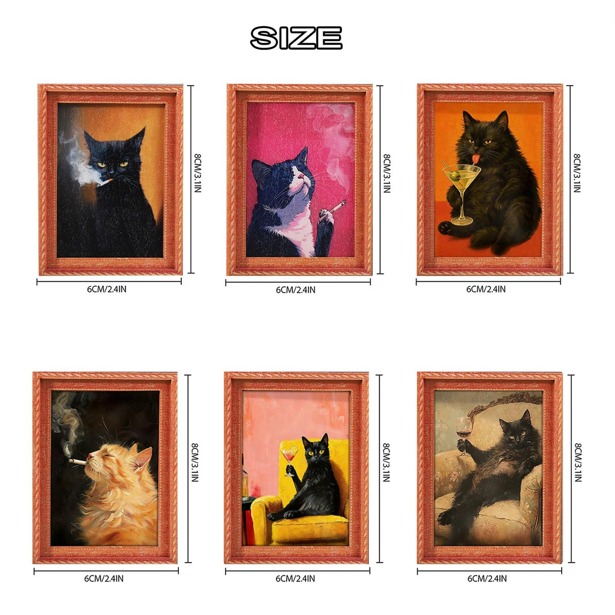 MIXFOSAHN magnetic cat decals add charm to doors, fridges, and lockers.