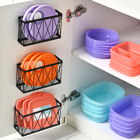 MIXISAV lid organizer inside cabinet keeps lids neatly arranged and easy to reach