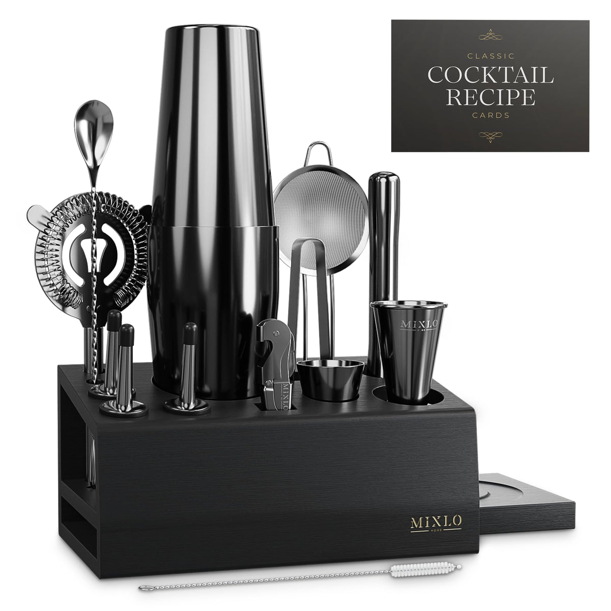 MIXLO HOME glossy shaker and tools ready for immediate use