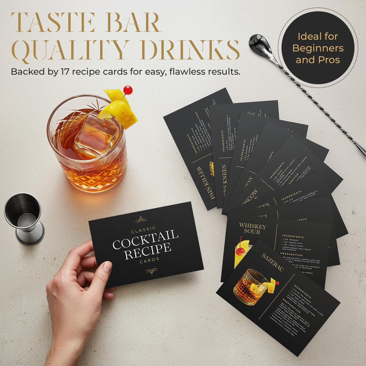 MIXLO HOME recipe cards collection inspires classics and modern cocktails
