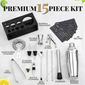 MixMate strainer and tongs ready for precise pours.
