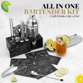 MixMate bar spoon and bottle opener for cocktail prep.