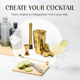 Mixology & Craft dual-volume jigger helps precise measurements for balanced drinks.