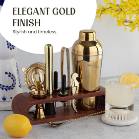 Mixology & Craft Hawthorne strainer ensures clean pours every time.
