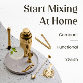 Mixology & Craft rust-resistant stainless steel shaker built to last and clean easily.