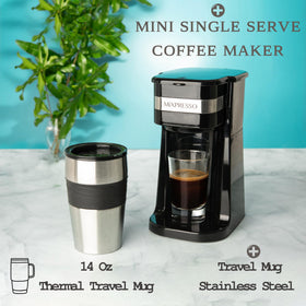 Mixpresso-14oz-travel-mug-included keeps your cup ready for travel.