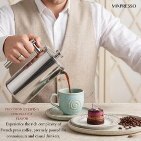 Mixpresso 304 stainless steel construction emphasizing durability