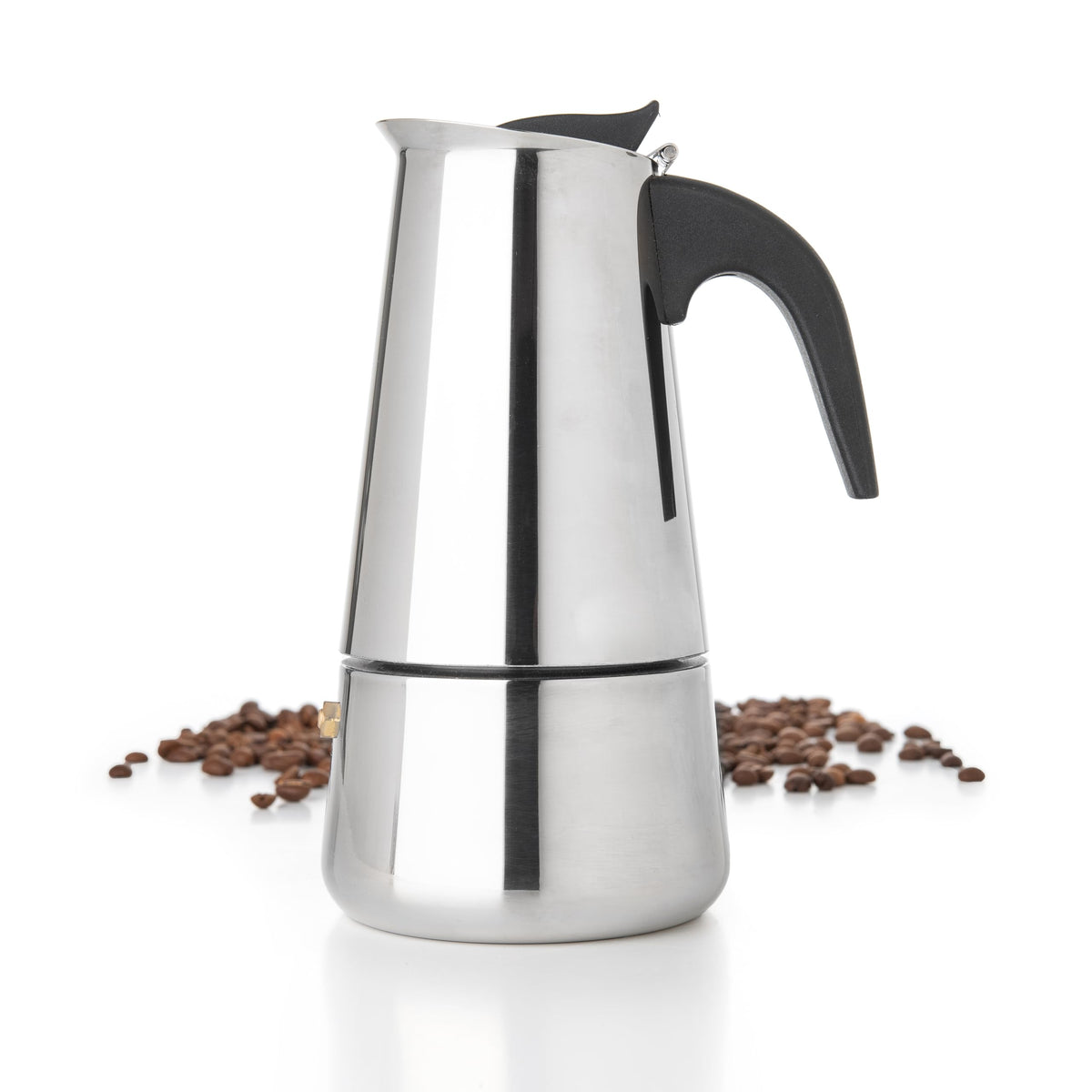 Mixpresso 6-Cup Greca stovetop espresso pot ready to brew bold coffee on the stove