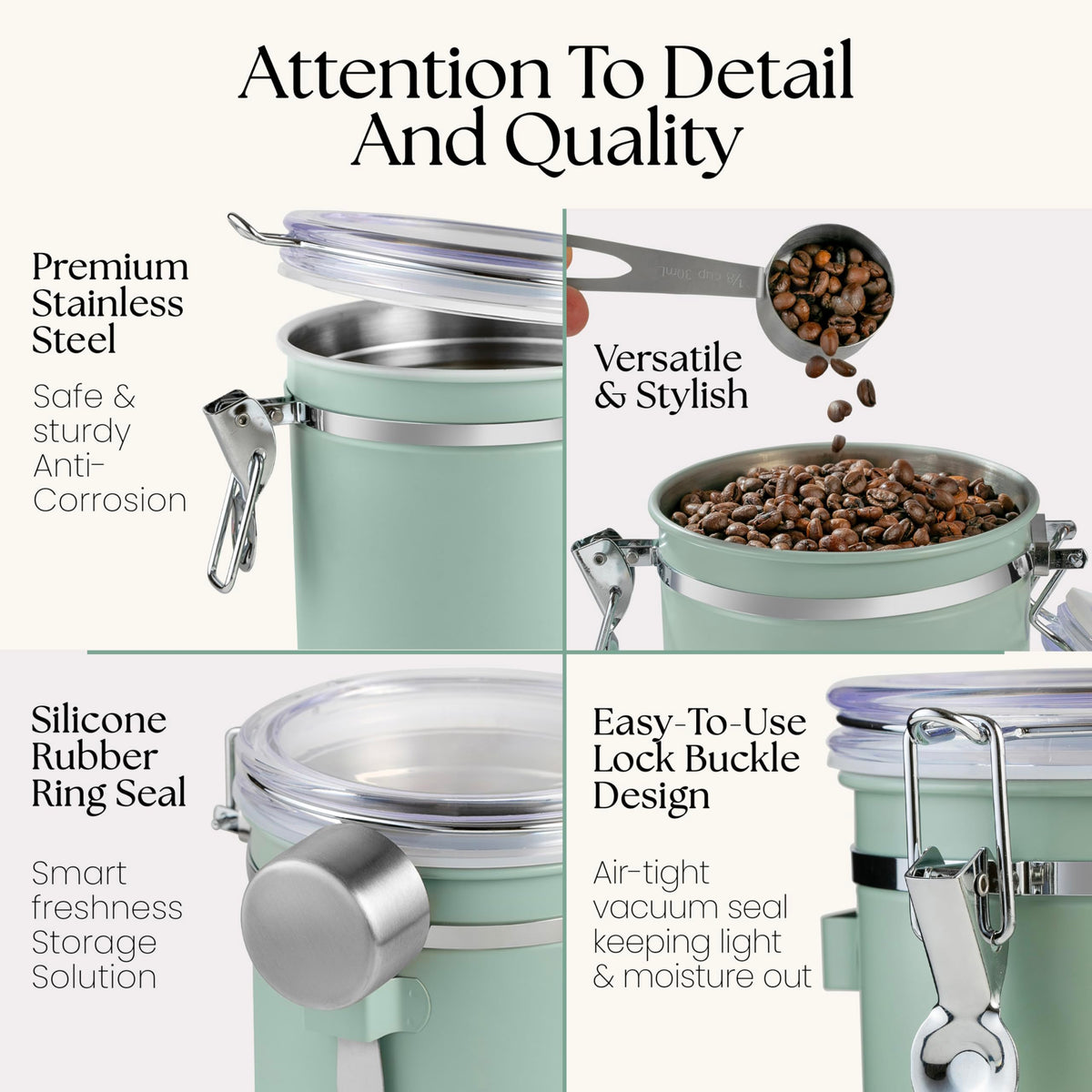 Mixpresso canister features a one-way CO2 valve to preserve aroma.