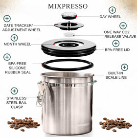 Mixpresso compact 16oz capacity fits under cabinets