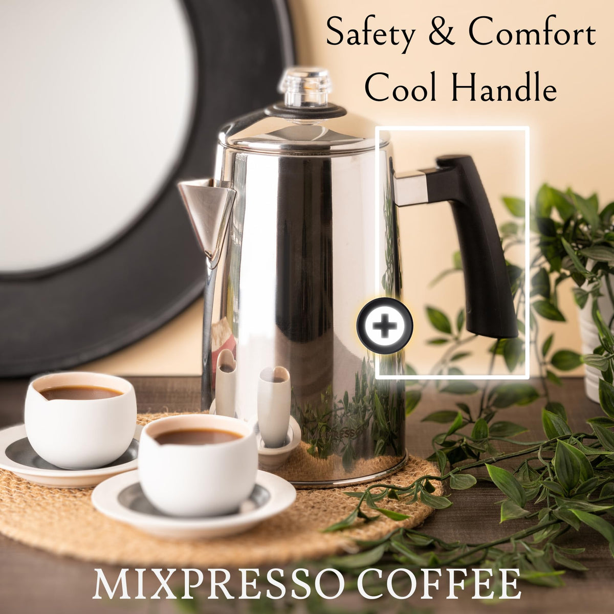 Mixpresso removable filter basket and pump tube simplify cleanup