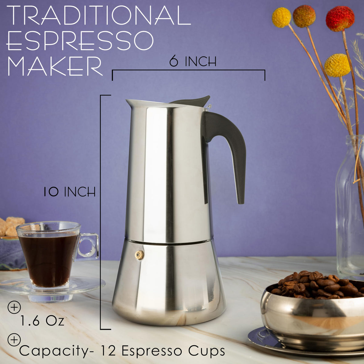 Mixpresso Greca stove-top brew action captures rich aroma.