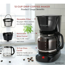 Mixpresso illuminated on-off switch for quick, visible brewing at a glance.