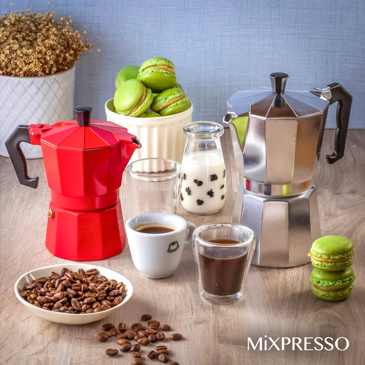 Mixpresso easy-clean design shown for soap and water rinse