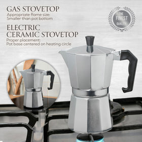 Mixpresso moka pot on induction, gas, and electric stovetops compatibility