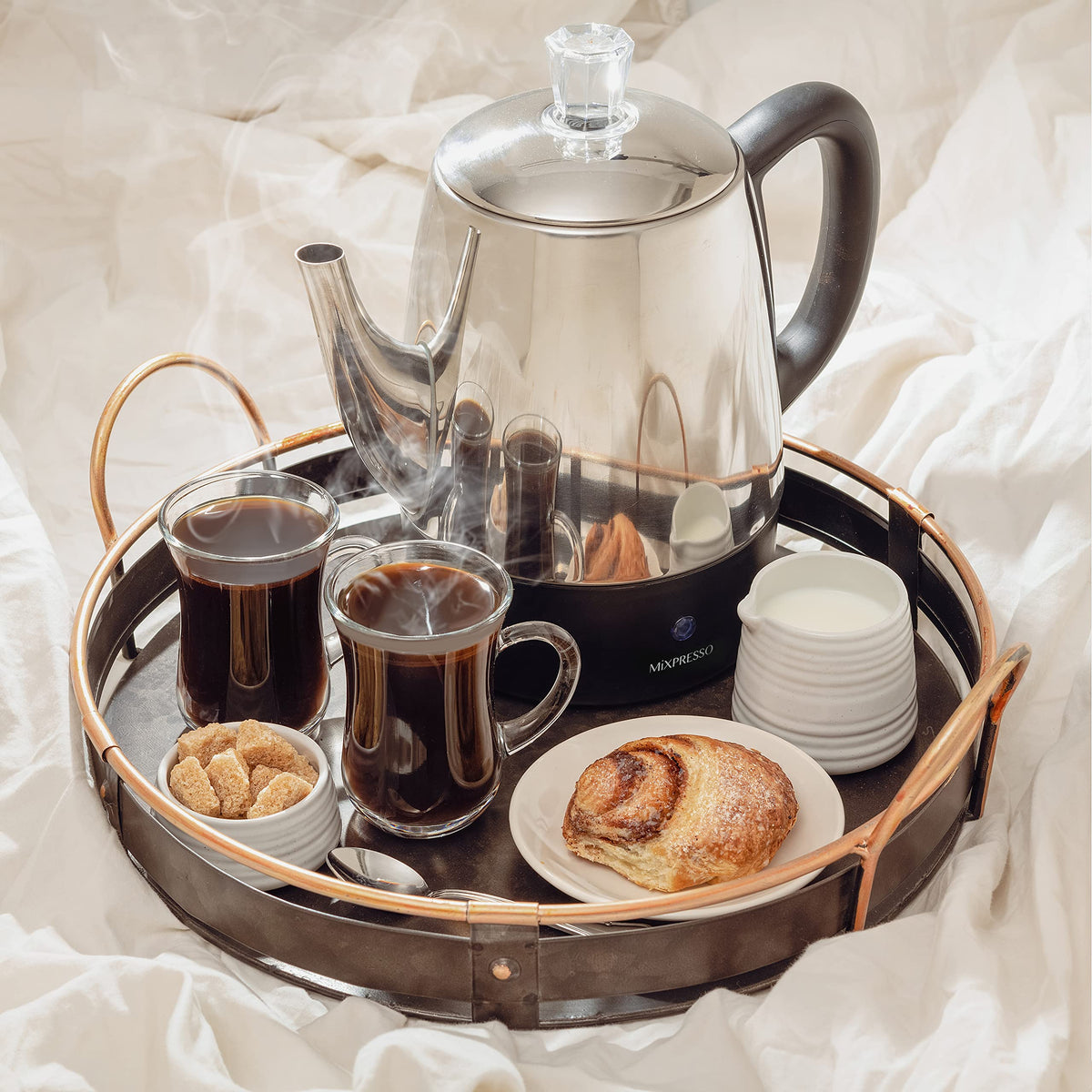 Mixpresso compact footprint fits small kitchens, RVs, or cabins.