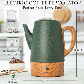 Mixpresso percolator keeps coffee warm for longer servings