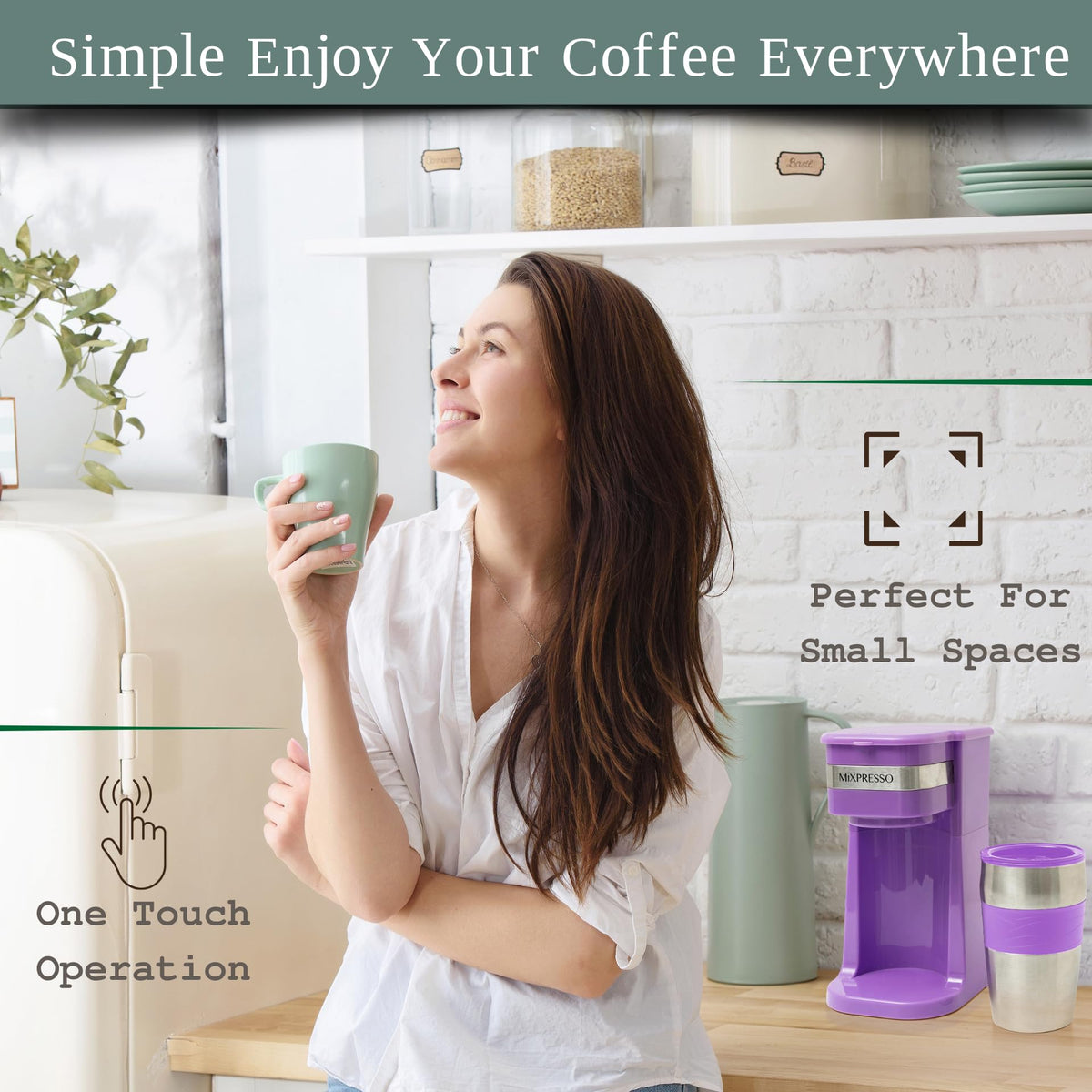 Mixpresso Purple auto shut-off helps prevent unattended brews