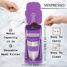 Mixpresso Purple one-button operation simplifies brewing every day