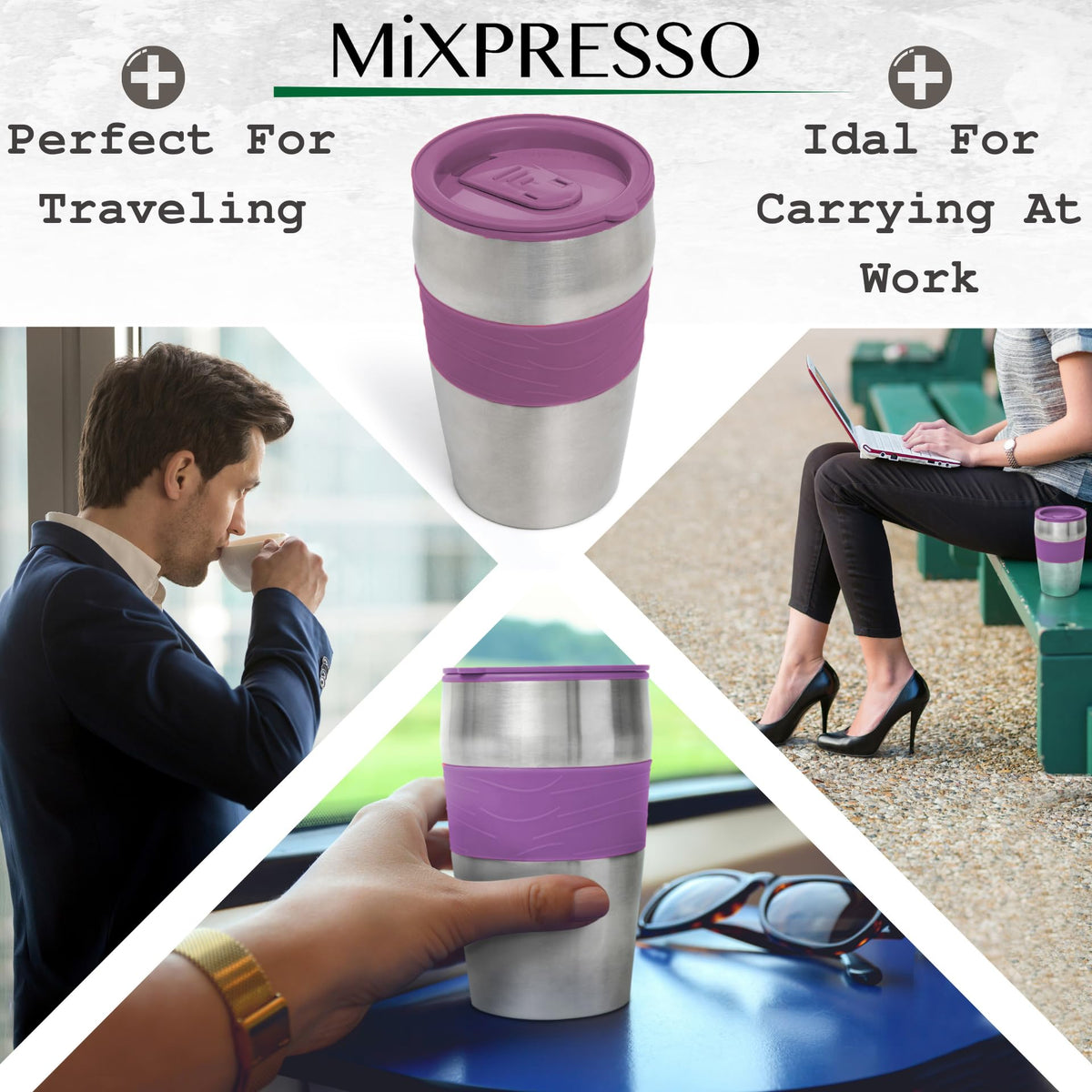 Mixpresso Purple removable filter enables quick, easy cleanup