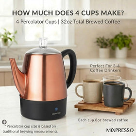 Mixpresso removable filter basket simplifies cleaning and refilling.